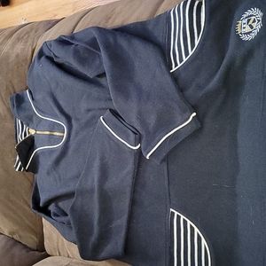 Navy & white longer sweatshirt